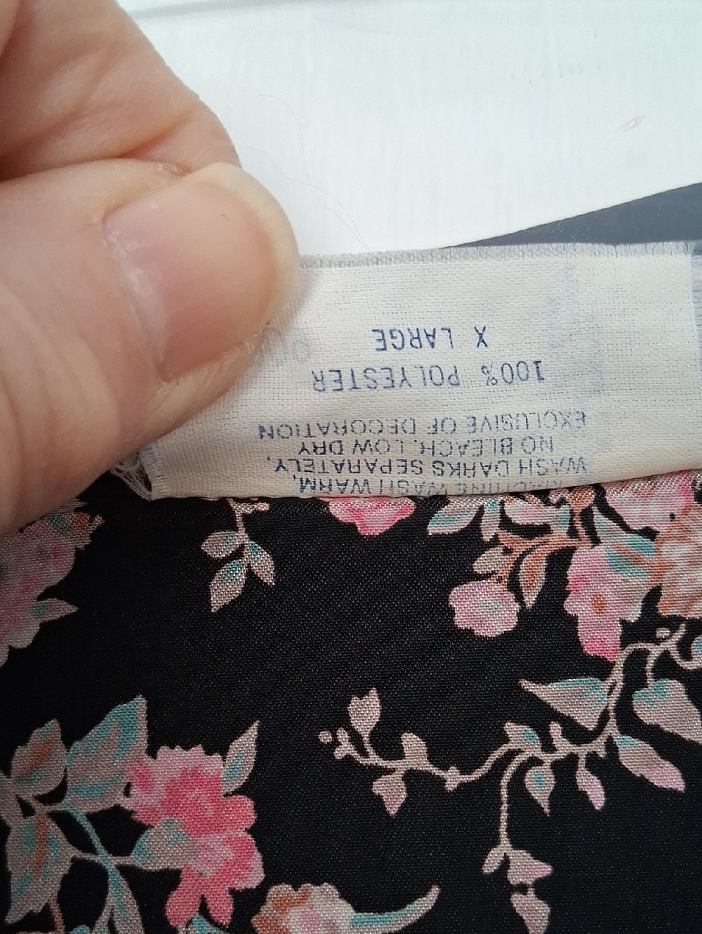 Satin Kimono Robe Floral Print  Open-Front Coverup Pink Black Short Silky  Sz XL - Picture 6 of 6